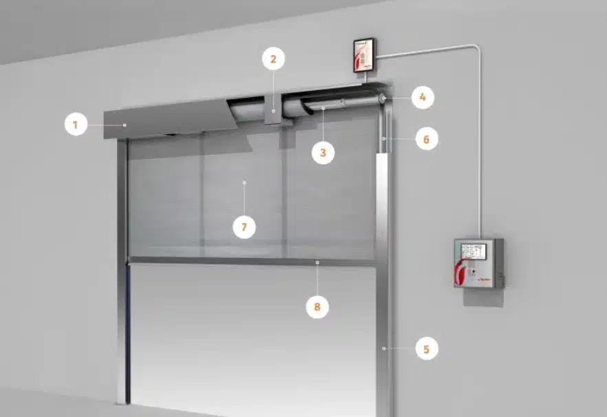 Made-off fire curtain