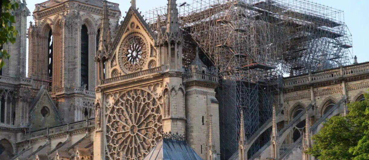 Historic cathedral under restoration, emphasizing the importance of fire compartmentation in heritage buildings